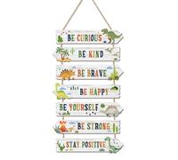 TOARTi Dinosaur Inspirational Quotes Wall Art Motivational Signs for Kids