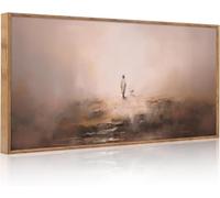 TOARTi Jesus Christian Framed Wall Art,Abstract Jesus Leaves The 99 Parable of The Lost Sheep Canvas Artwork,Large Neutral Watercolor Inspiring Decor for Church Room Christian Faith Gift-20x40Inch