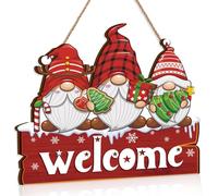 TOARTi Merry Christmas Indoor Outdoor Decorations,11x 4”Hanging Christmas Elk Sign,Xmas Door Decor,Xmas Winter Farmhouse Hanging Plaque for Porch Front Outdoor Home Decor