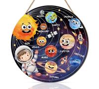 TOARTi Planet Wall Art,Space Wall Decor,The Solar System Wall Decoration for Boys Bedroom,Movational Quotes Hanging Decor,Be Kind Be Brave Inspirational Phrase Wall Art for Kids Bedroom Gift