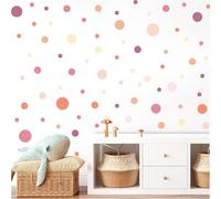 TOARTi Polka Dot Wall Stickers for Girls Bedroom Colorful Wall Art Decals Kids Nursery Decor Pink Dot for Bedroom Living Room Decoration Kids Room Baby Wall Decals 80Pcs