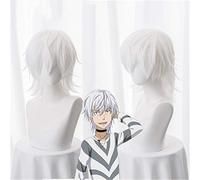 Toaru Majutsu No Index Accelerator Cosplay Wig White Short Straight Synthetic Hair Halloween Carnival Costume Wigs for Man Boys KUZW029