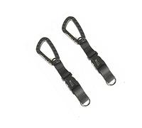 Toasis Tactical Key Ring Holder Gear Keychain Clip Nylon Webbing Quick Release Buckle Molle Bag Attachments, Black-2pcs, Medium