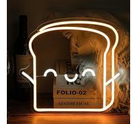 Toast Bread Neon Signs, Bread Shop Decor, For Bakery Shop Business Kitchen Light up Sign Baking Food Neon Lights, Dessert Shop Cafe Restaurant, Bar Restaurant Music Concert Man Cave Game
