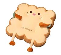 Toast Bread Pillow Cushion, Square Chair Cover Seat Cushion Pad Super Soft Floor Seat Pad for Bedroom, Chair Pads Cushion Plush Cushion for Office Kawaii Plush Toy Gift for Birthday, Christmas
