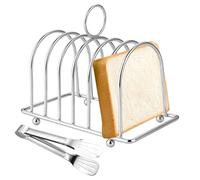 Toast Bread Rack, 6 Bread Slice Slot Toast Cooling Holder, Chrome Plated Toast Rack Organiser Bread Slices Organizer for Kitchen Counter