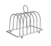 Toast Bread Rack Stainless Steel Bread Holder Kitchen 6 Slices Bread Display Stand Lightweight Food Display Tool Toast Bread Rack Restaurant Kitchen Accessories