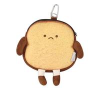 Toast Coin Purse - Plush Fabric Wallet, Soft Zip Pouch, Backpack Pendant, Mini Money Storage Accessory, Compact Coin Purse | Casual Travel School, Burnt Toast, Se référer au descriptif, Refer to