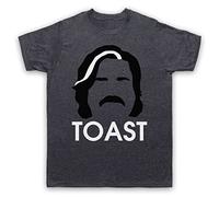 Toast London Steven Toast Hair and Face Cutout Mens T-Shirt, Vintage Slate, 2XL