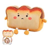 Toast Plush - 35x25x15cm 250g (1 Pack) Soft Skin Friendly PP Cotton Hand Warmer Pillow | Cute Bread Stuffed Toy, Living Room Decor Doll, Aesthetic Cushion Relaxing Friend Gift