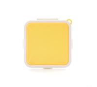 Toast-Profiled Lunch Box for Sandwiches with Smooth Edges and Seamless Lid Integration for Daily Handling (Yellow)