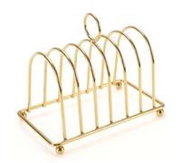 Toast Rack, 6-slice Toast Holder, English Style Bread Holder With Stable Welded Structure - Gold