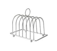 Toast Rack Chrome Toast Holder Rack with Ball Feet Stand with Carry Handle 6 Slice Victorian StyleBread Slices Slot, Bread Cooling Rack Toast Cooling Holder