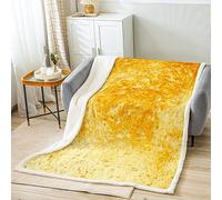 Toast Sherpa Blanket Toast Bread Fleece Throw Blanket 3D Food Themed Plush Blanket for Kids Toddler Novelty Realistic Fuzzy Blanket Single 50x60 Inch