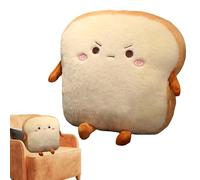 Toast Sliced Bread Pillow - Plush Throw Cushion, Stuffed Bread Pillow for Sofas, Beds, Chairs | Cute Home Decor, Hand Warmer Cushion, Adorable Plush Toast for Vehicles and Offices Gifting