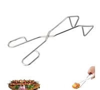 Toast Tongs Stainless Steel,Serving Tongs 12" Heavy-Duty Bread & Cake Tongs with Ergonomic Grip Buffet,Salad,Sandwich & Food Tongs for Catering,Kitchen & Party