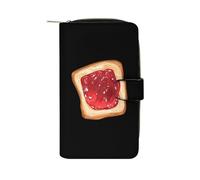 Toast with Jam Long Purses for Women Leather Card Holder Mens Wallet Coin Purse