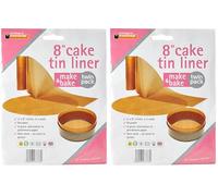 Toastabags Make and Bake Cake Tin Liner Twin Pack, Gold, 8-Inch (Pack of 2)