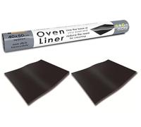 toastabags Oven Liner 40x50cm - Pack of 2 Liners - Heavy Duty Non-Stick Reusable Oven Mat - Cut to Fit - BPA & PFOA Free - Easy Clean Spill Protector for Electric & Gas Ovens