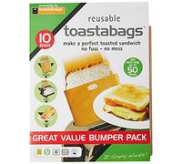 toastabags Reusable Toastie Bags, 10 Pack - Non-Stick Toasting Bags for Sandwiches, grilled cheese, Paninis & Snacks - Easy Clean, Mess-Free Toaster Liners