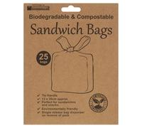 Toastabags Sandwich Bags Biodegradable & COMPOSTABLE, 25 Bags