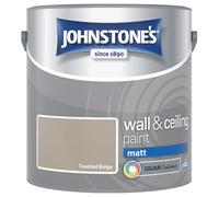 Toasted Beige Johnstone’s Wall & Ceiling Matt Paint 2.5L - Smooth Matt Finish, Excellent Coverage, Quick Dry, Low Odour Interior Paint for Walls & Ceilings