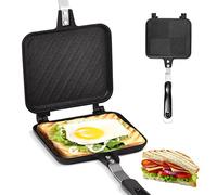 Toasted Sandwich Maker, Non-Stick Stovetop Toastie Maker, Double Sided Portable Sandwich Toaster for Camping & Home, Compact Breakfast Panini Press, Easy Clean & Fast Heating