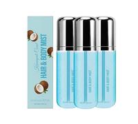Toasted Vanilla Perfume, Vanilla Body Spray, Coconut/Vanillas Hair & Body Mist,Hair and Body Travel Fragrance Mist, Concentrate Long Lasting Hairs and Body Mist for Women Men (3pc)