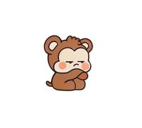 ToastedInk Grumpy Monkey Enamel Pins Cute Animal Stuff - 1-Inch Cute Pins for Bags Backpack Pins - Rose Gold Plated Enamel Hat Pin Funny Pins for Teens, Adults - Rubber Clasp Pins for Backpack