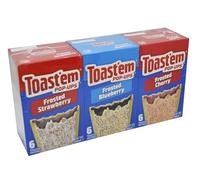 Toast'em Pop-Ups Fruit Variety Pack Frosted Strawberry, Frosted Blueberry, Frosted Cherry (18 pastries) Similar to Pop Tarts
