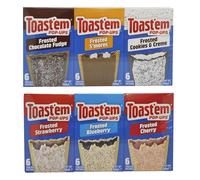 Toast'em Pop Ups Variety Pack Pack of 6 I Toaster Pastries | American | Multiple Flavours | 6 Toaster Pastries per Box | 288g | Pack of 6 | Similar to Pop Tarts