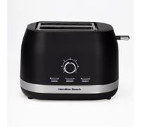 Hamilton Beach Toaster 2 Slice, Ella, 800W, Wide Slots, 7 Variable Browning Levels, Defrost, Cancel & Reheat Settings, Removable Crumb Tray, Integrated Cord Storage, Matte Black - HBT1322MB