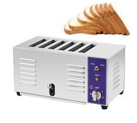 Toaster 4/6 Slice with Extra-Wide Slot, Pop Up Toaster, Stainless Steel, 5-Browning Settings, 30S Quick Baking, Double-sided Baking, Commercial Bread Toaster for Bread, Croissants