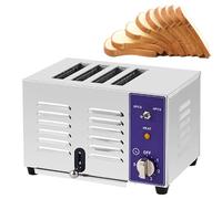 Toaster 4/6 Slice with Extra-Wide Slot, Pop Up Toaster, Stainless Steel, 5-Browning Settings, 30S Quick Baking, Double-sided Baking, Commercial Bread Toaster for Bread, Croissants