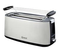 Toaster 4-Slice Stainless Steel Wide Slot 26x13x3.3cm Silver Warming Rack Jumbo