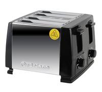 Toaster 4 Slice Toaster BT410 Steeliness Steel housing Black Toaster 1300W auto pup up Function, Variable Electronic Timing Control