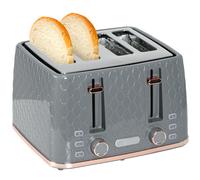 Toaster 4-Slot Grey Honeycomb 7 Browning Levels 1600W Compact+ 29.3x27.6x18.9cm