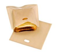 Toaster bags Reusable 100 use Non-Stick Sandwich/Snack Make Cheeze Toasties In a Toaster Grilling Bag, 2 Pack