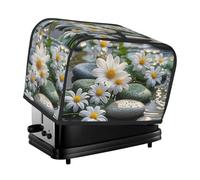 Toaster Cover 2 Slice Appliance Cover Toaster Dust Cover Cobblestone Zen Flowers Toaster Cover Super Soft Kitchen Small Dust Covers Bread Machine Covers with Pockets 29 cm x 20 cm x 19 cm