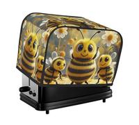 Toaster Cover 2 Slice Appliance Cover Toaster Dust Cover Cute Bees Honey Toaster Cover Super Soft Kitchen Small Dust Covers Bread Machine Covers with Pockets 29 cm x 20 cm x 19 cm