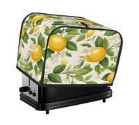 Toaster Cover 2 Slice, Lemon Flower Leaves Waterproof Dustproof Kitchen Small Appliance Covers