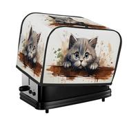 Toaster Cover 2 Slice Toaster Cover Lovable Cat Kitty Stain Resistant Kitchen Small Appliance Cover Machine Washable Women Gift