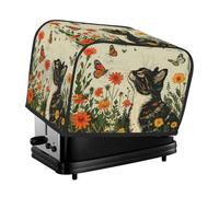 Toaster Cover 2 Slice Toaster Cover Vintage Cat Floral Butterfly Kitchen Small Appliance Cover Machine Washable