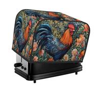 Toaster Cover 2 Slice Toaster Cover Vintage Rooster Flowers Stain Resistant Kitchen Small Appliance Cover Machine Washable Women Gift