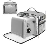 Toaster Cover 2 Slice with Aluminum Foil Lining and Base Compatible with Cuisinart/BELLA/Black and Decker,Cover only,Grey