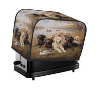 Toaster Cover 2 SliceDog Photo Swan Universal Dustproof Waterproof ProtectorAnti-Scratch Fabric for Kitc hen Appliances