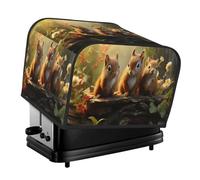 Toaster Cover 4 Slice, Forest Hamster Waterproof Dustproof Kitchen Small Appliance Covers