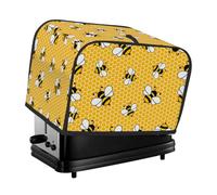 Toaster Cover 4 Slice Toaster Cover Cute Bees Yellow Honey Stain Resistant Kitchen Small Appliance Cover Machine Washable Women Gift
