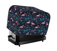 Toaster Cover 4 Slice Toaster Cover Pink Flamingo Flowers Leaves Stain Resistant Kitchen Small Appliance Cover Machine Washable Women Gift