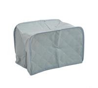 Toaster Cover for Most Standard 2 4 Slice Toasters, Quilted Dust Protector, Polyester Cotton Blend, Easy Clean, Black(Gray S)